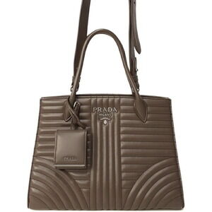 PRADA Diagram Leather Handbag Bag